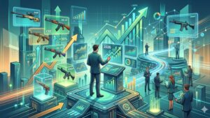 Современная иллюстрация к статье о стратегиях инвестирования в скины CS 2 в 2026 году